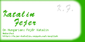 katalin fejer business card